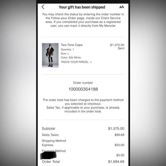 Moncler Cloak - Picture 2 of 2